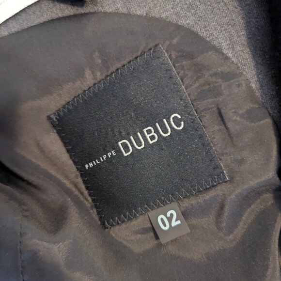 PHILIPPE DUBUC - Ribbed shawl collar jacket - Sz 02 - Picture 8 of 10